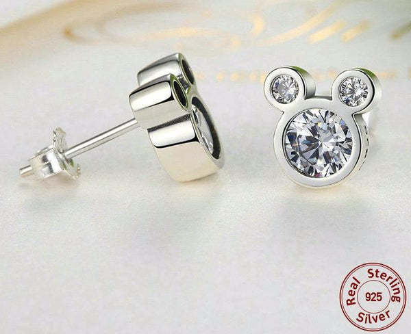 Sterling Mickey Stud Earrings