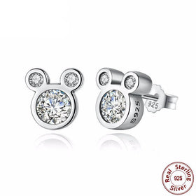 Sterling Mickey Stud Earrings