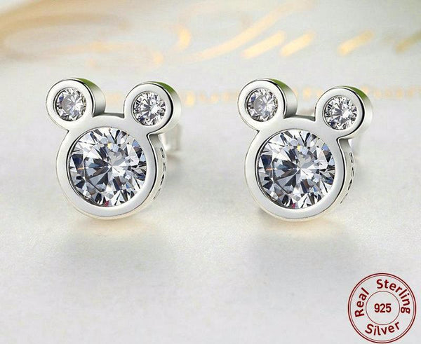 Sterling Mickey Stud Earrings