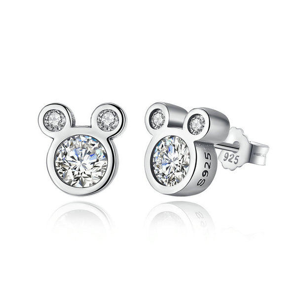 Sterling Mickey Stud Earrings